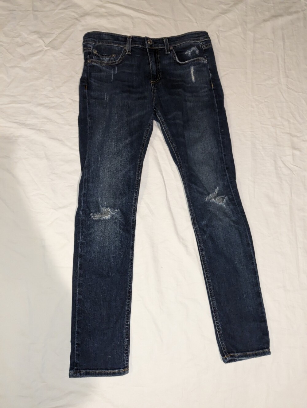 rag & bone Dark Blue Jeans Distressed